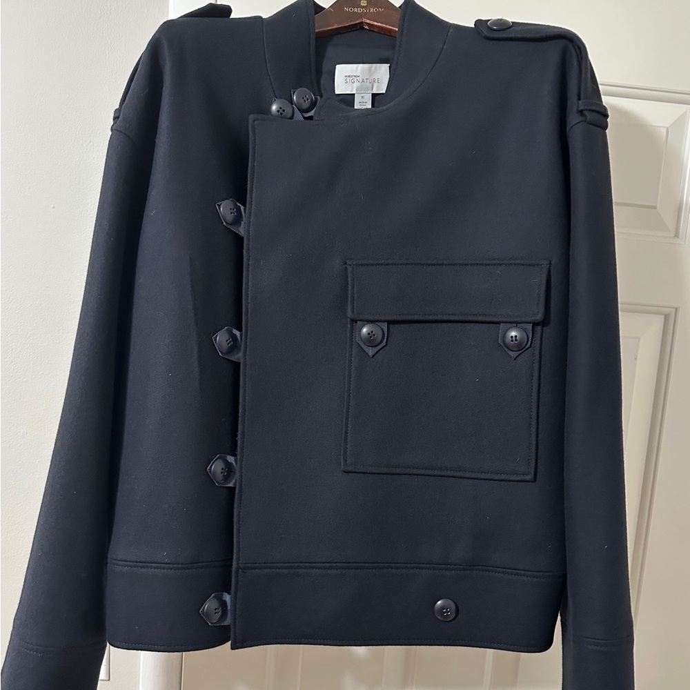 Men’s Navy Wool Nordstrom Wool Dress Coat